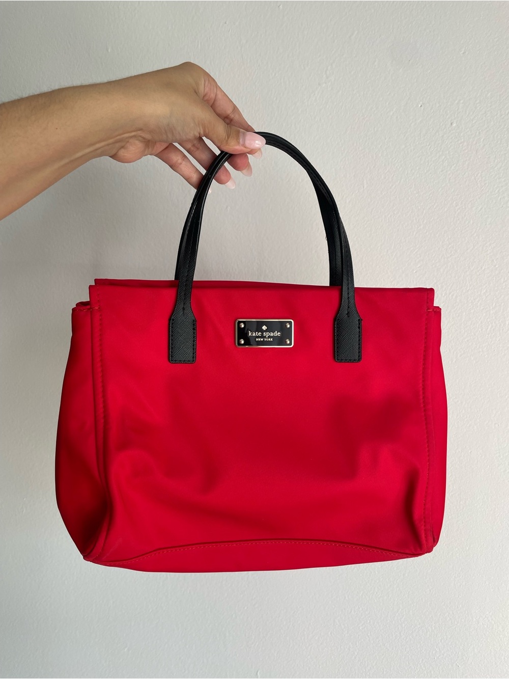 Kate Spade New York Red Nylon Satchel Crossbody Bag